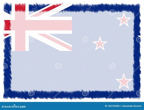 Border Made With New Zealand National Flag Stock Illustration