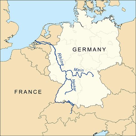 Europe Map Rivers
