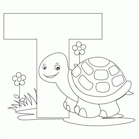 Coloring Pages Alphabet Letter T Coloring Home