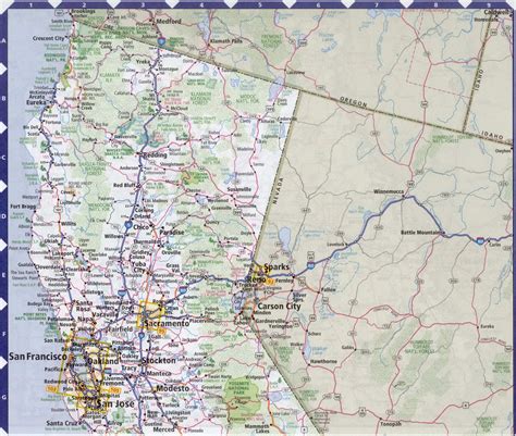 Map Of Northern California With Highways And Roads