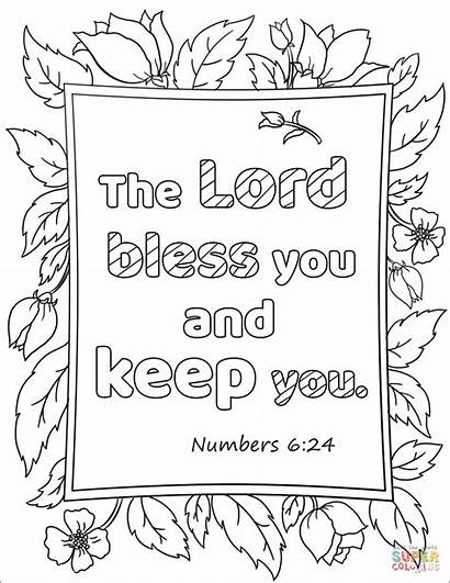 Coloring Lord Bless Keep Pages Trust Bible