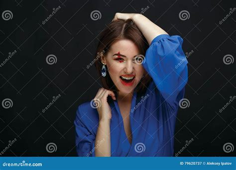 Vampire Halloween Woman Portrait Stock Image Image Of Darkness Fear 79620737