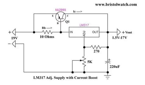 Lm317 Adjustable Voltage Current Boost Power Supply