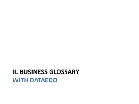 How To Build A Business Glossary Linked With Data Dictionary