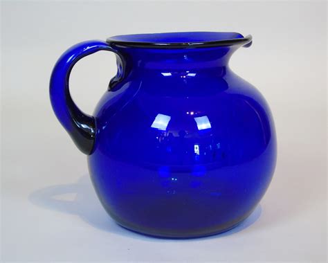 Large Bristol Blue Glass Water Jug 718055 Uk