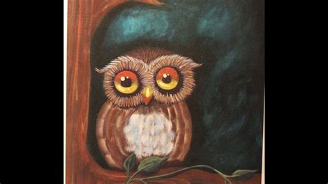 Little Owl Acrylic Painting Painting Acrylic