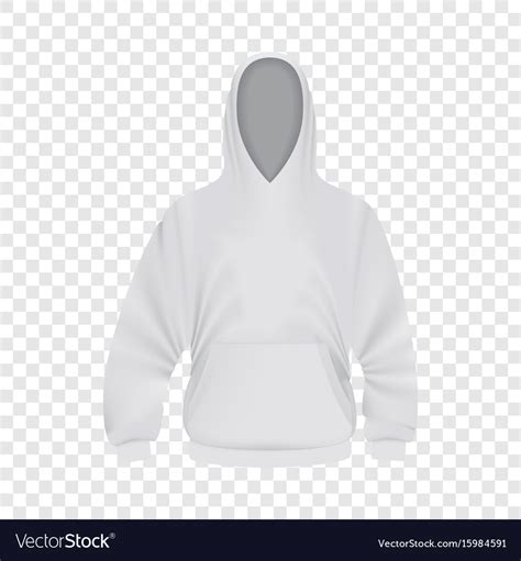 White hoodie mockup realistic style Royalty Free Vector
