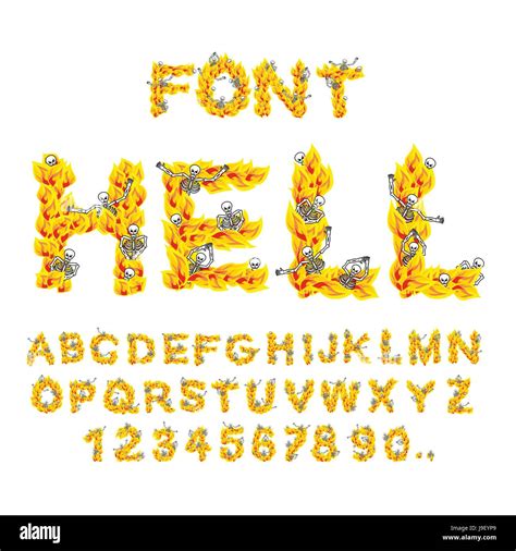 Hell Font Inferno Abc Fire Letters Sinners In Hellfire Hellish