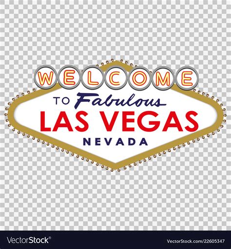 Welcome To Fabulous Las Vegas Royalty Free Vector Image
