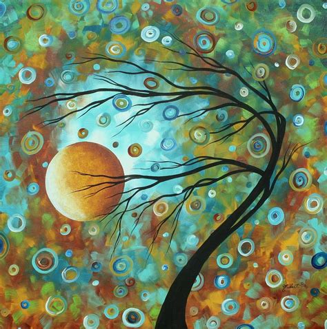 Abstract Landscape Circles Art Colorful Oversized Original Painting Pin