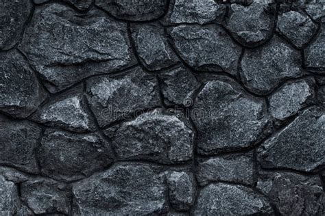 Dark Stone Wall Texture Cement Wall Texture Background Black Texture