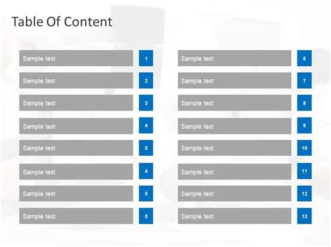 Table Of Contents Steps Table Of Content Templates Slideuplift