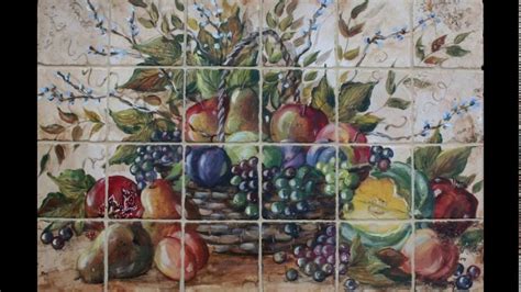 Kitchen Wall Tiles Fruit Design Youtube