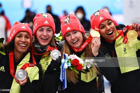 Gold Medal Winners Laura Nolte And Deborah Levi Of Team Germany And