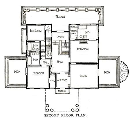 A Drived Floor Plan Of The Second Floor For Twelve Oaks Originally