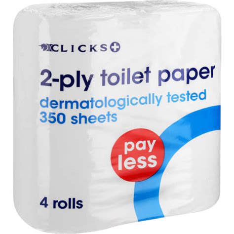 Clicks Payless 2 Ply Toilet Paper 4 Rolls Clicks