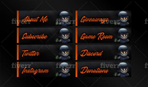 Design Twitch Profile Panels By Avanticapitale