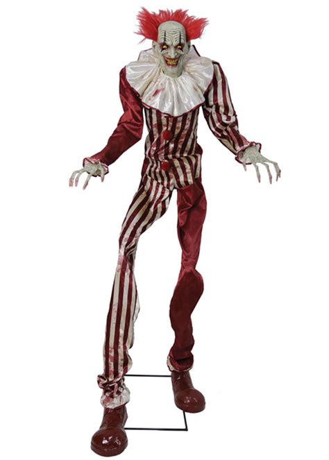 large creepy clown halloween party animated prop