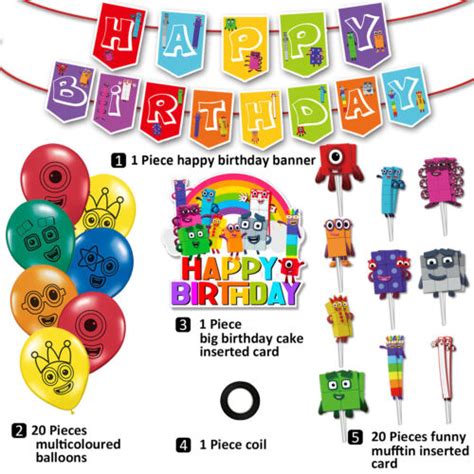 Numberblocks Birthday Party Supplies Banner Balloons Backdrop Decoration Sets Au Ebay