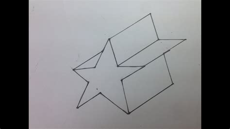 How To Draw A 3d Star Youtube