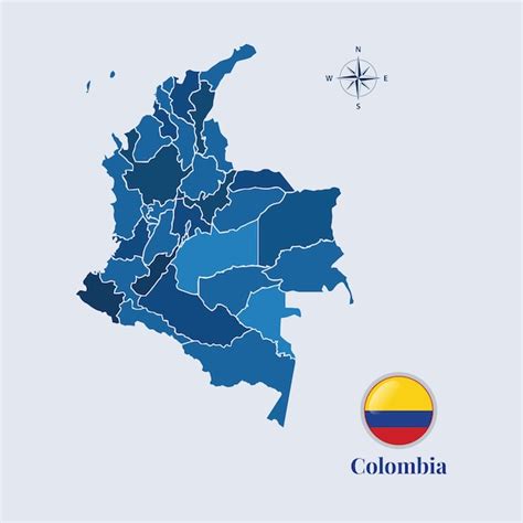 Colombia Mapa Y Bandera Mapa De La Bandera De Colombia Vector Vector