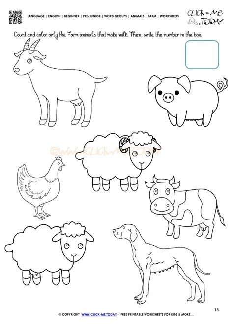 44 Worksheets For Kindergarten On Domestic Animals
