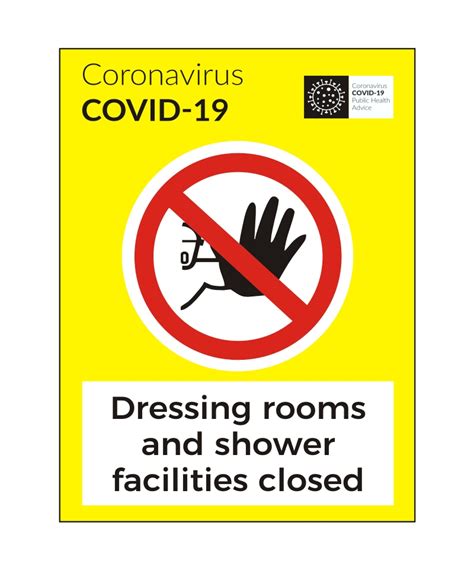 Covid 19 Dressing Rooms Closed Corriboard Sign Adva