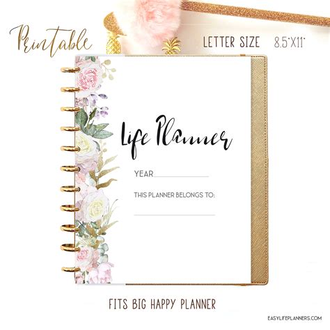 Life Planner Printable Made To Fit Big Happy Planner Inserts Daily