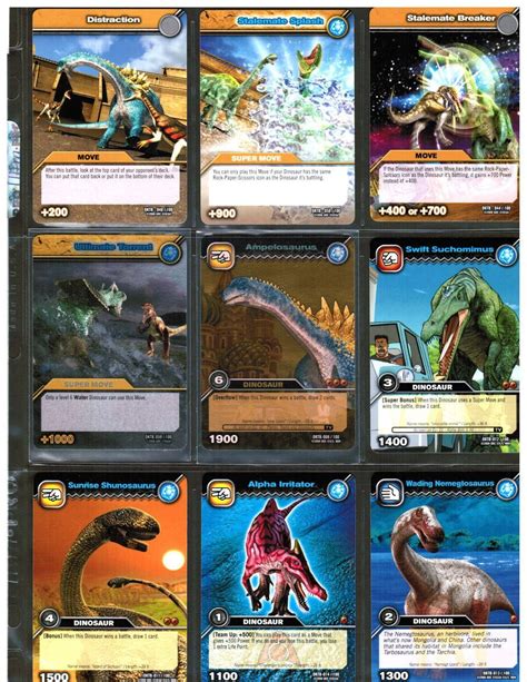 Dinosaur King Ud Tcg Card Dktb Page Of 9 Water Level 6 Pair 2 Foil 7 Dinosaur Cards Dinosaur