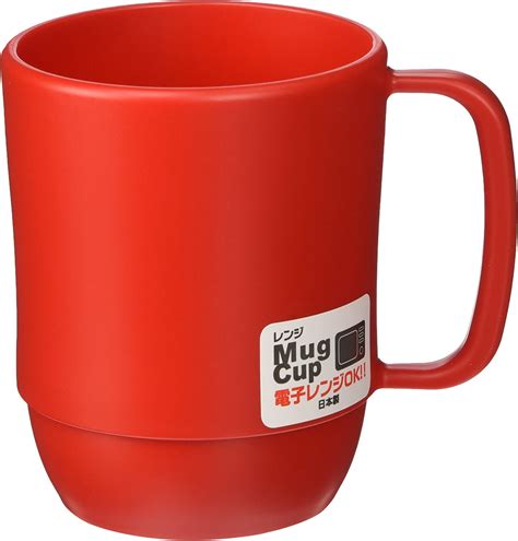 Japanese Plastic Microwavable Water Mug 12oz Red By Japanbargain