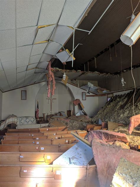 Church Ceiling Collapse Displaces Ellsworth Congregation