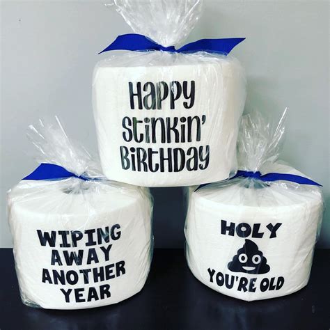 Birthday Gag Gift Toilet Paper Roll Funny Bathroom Signs Toilet Paper Holder Gag Gift For Men