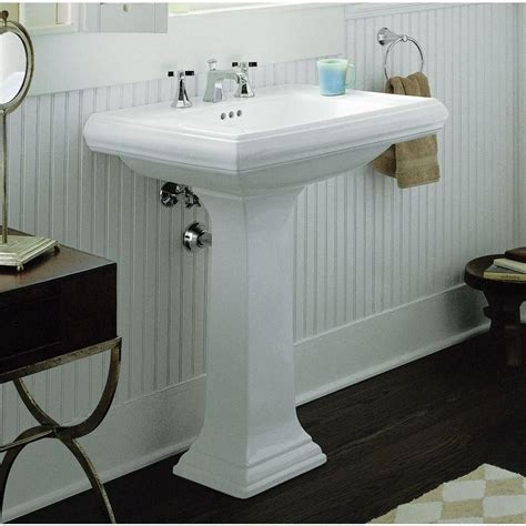 Kohler Memoirs Classic Ceramic Pedestal Bathroom Sink In White With