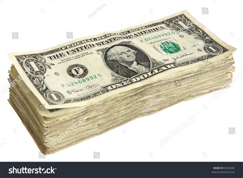 Stack Of One Dollar Bills Stock Photo 2636336 Shutterstock