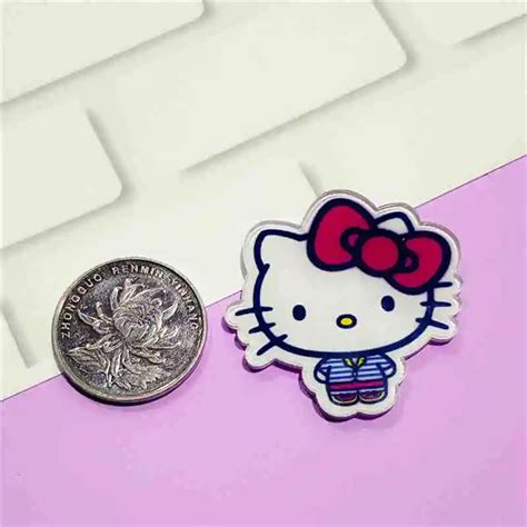 1pcs cartoon hello kitty cat icon acrylic brooch badges pin buttons backpack clothes accessories