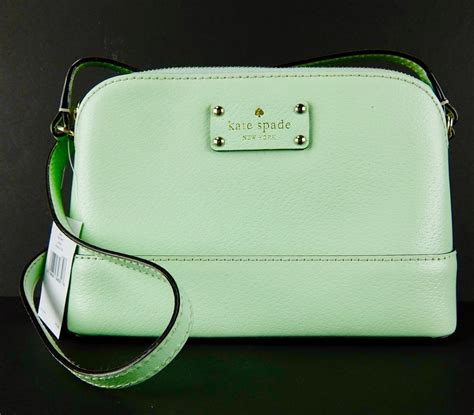 Kate Spade Hanna Wellesley Crossbody Bag Mint Green Leather Crossbody