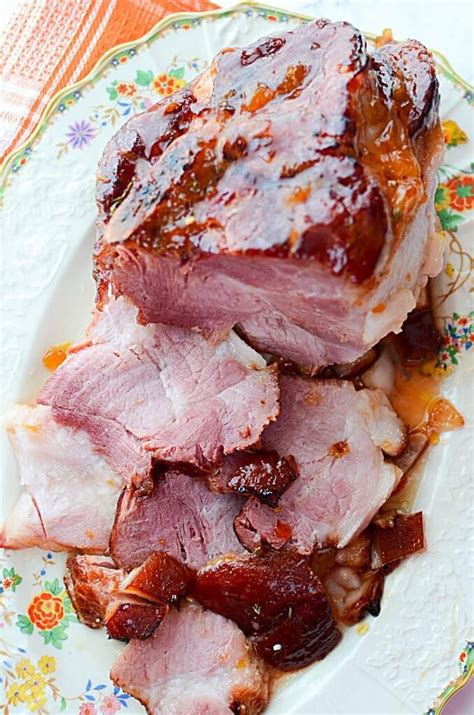 Despite being an inexpensive slice of meat, it is lean and very flavorful. NINJA FOODI: Roasted Ham with Spicy Peach Glaze | The ...