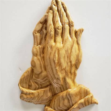Praying Hands Religious Wall Hanging Wood Carved Praying Etsy Wood