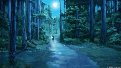 Anime Forest Backgrounds Wallpaper Cave