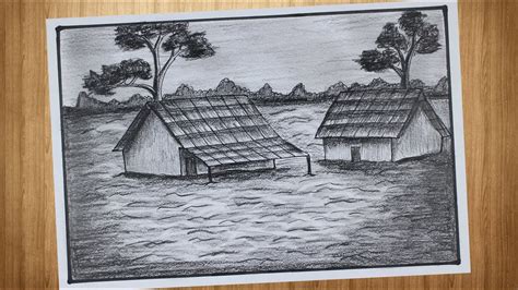 Sketsa sendiri bisa dibilang sebagai rancangan dari. Sketsa Gambar Banjir - Bencana Alam Tsunami Banjir Bencana ...