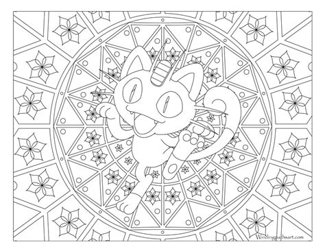 Opens in a new window; #052 Meowth Pokemon Coloring Page | Pokemon coloring pages ...