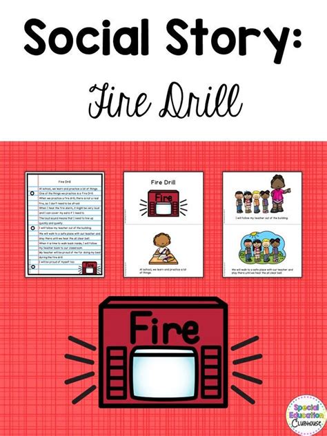 School Fire Drill Social Story Digital Download Social Story Special