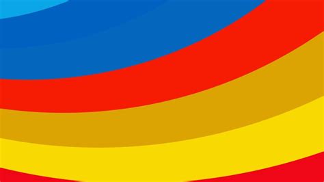 Red Yellow And Blue Curved Stripes Background Image