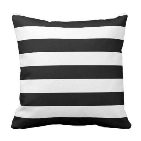 Black And White Stripe Outdoor Throw Pillow Custom Stripes Nautical