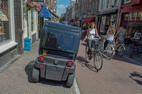 Mini Disabled Cars New Trendy Means Of Transport In Amsterdam Stock