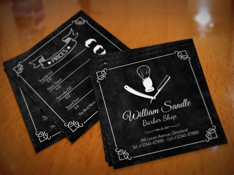 Each template is designed with images and colors that compliment a barber shop. Barber Shop Vintage Business Card | Codester
