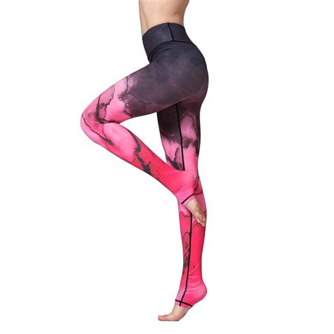 Witkey Printed Extra Long Women Yoga Leggings High Waist Tummy Control Over The Heel