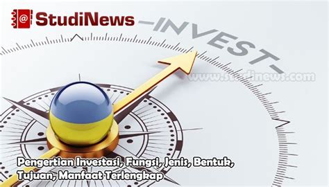 Pengertian Investasi Fungsi Tujuan Manfaat Dan Jenis Jenis Investasi