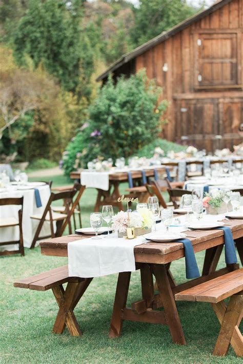 Enjoy A Beautiful Outdoor Picnic Table Wedding Jenniemarieweddings