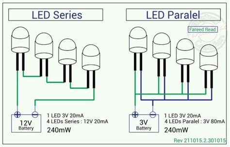 Rangkaian Elektronik Lampu Led Sederhana Paralel And Seri